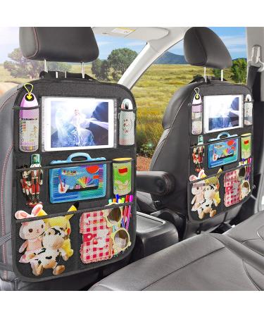 Backrage Protection for Car: Uihol 2-Piece Back Seat Organizer Waterproof Oxford Fabric with iPad Pocket & Kick-Mat Protection - Buy Online on GoSupps.com