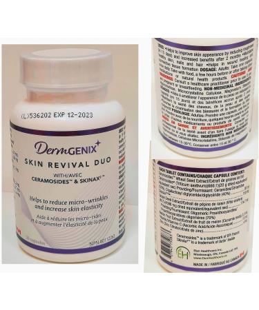 DermGenix Skin Revival Duo Multi Vitamins for Healthy Skin Hair and Nails. With ceramides antioxidants Zinc and Vitamin C for Skin Radiance and Elasticity 30 Capsules - Buy Online on GoSupps.com