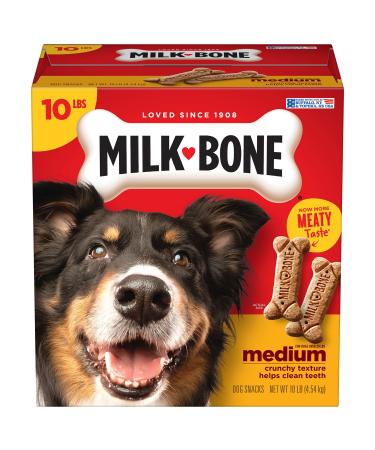 Milk-Bone Original Dog Treat Biscuits, Crunchy Texture Helps Clean Teeth Medium 10 Pound (Pack of 1) - Buy Online on GoSupps.com