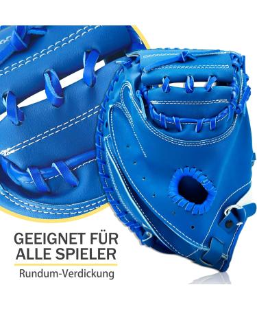 Leapbeast 33 Left Hand Baseball & Softball Catcher Gloves for Adults - Blue | Perfect for Outdoor Sports Enthusiasts - Buy Online on GoSupps.com