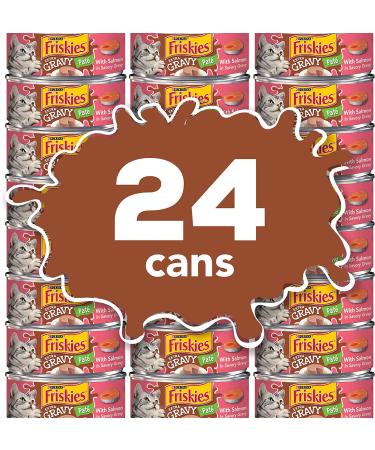 Purina Friskies Extra Gravy Salmon Pate Wet Cat Food 5.5 oz. Cans (Pack of 24) - Buy Online on GoSupps.com