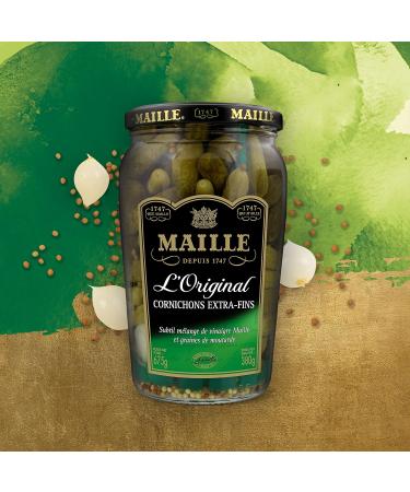 Maille L'Original Crunchy & Acid Extra-Fine Pickles Jar 380 g - Buy Online on GoSupps.com