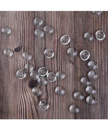 Hisredsun 290 Pcs Glass Pebbles - Flat Marble Pearls Decorative Stones for Vases Aquariums & Landscapes | Colorless Fire Glass & Gemstones - Buy Online on GoSupps.com