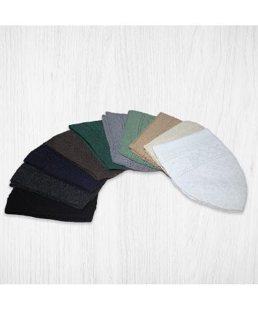 Kapobia Kufi Hats for Men - Breathable Muslim Skull Beanie - Handcrafted Taqiyah - Mixed Colors (10 Pieces) - Buy Online on GoSupps.com