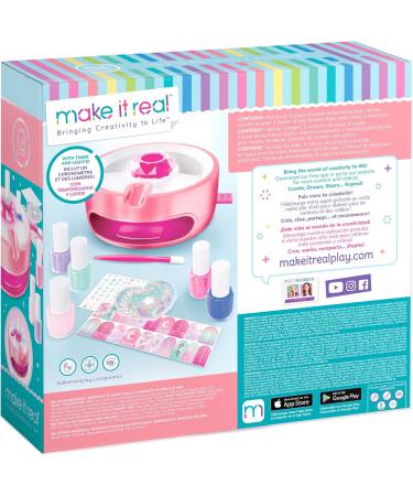 Make It Real Light Magic Nail Dryer & Polish Set - Vibrant 5 Colors Art Stickers & Non-Toxic Polish for Girls & Teens - Ideal for Spa Day Manicures - Buy Online on GoSupps.com