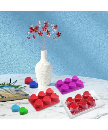 Milivixay 6-Cavity Heart Shape Wax Melt Containers - 25 Pack Clamshells for Tarts and Wax Melts - Buy Online on GoSupps.com