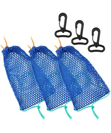 3 Pieces Crab Trap Bait Bags Outdoor Sports Style with 3 Pieces Rubber Locker for Fishing Crab Traps Catch - Buy Online on GoSupps.com