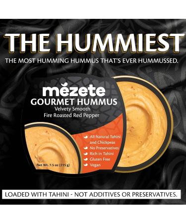 Mezete Original Hummus with Sun-Dried Roasted Peppers - Vegan & Gluten-Free - 215g | International Shipping Available - Buy Online on GoSupps.com