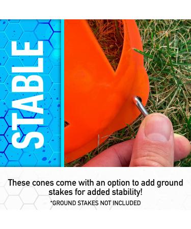 Franklin Sports Mini Soccer Cones - Flexible Orange Cones for Drills and Games - 9 Inches - Buy Online on GoSupps.com