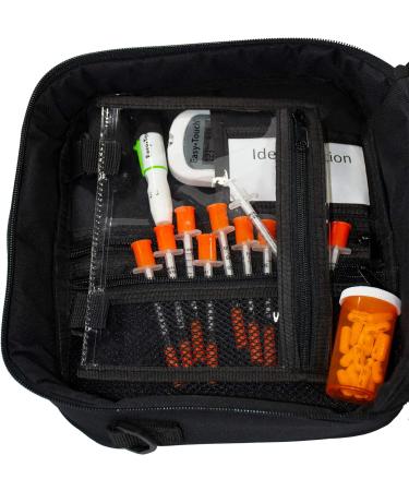 ChillMED Premier Diabetic Supply Organizer | Travel Bag with Cold Pack - 24 Hours Cool Time - Burgundy - 11x9x3 - Buy Online on GoSupps.com