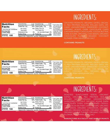 Protein Power Ball Healthy Snacks - Single Serving Packs - Gluten Free, Dairy Free, Vegan Energy Bites - Variety Pack 1.5 oz (6 Pack) - Buy Online on GoSupps.com