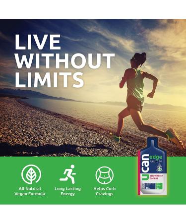 UCAN Edge Energy Gel Strawberry Banana (12 Packets) | Sugar-Free, Vegan, Keto Friendly | Great for Running, Training, Fitness, Cycling, Crossfit | 1.87 Ounce Each - Buy Online on GoSupps.com