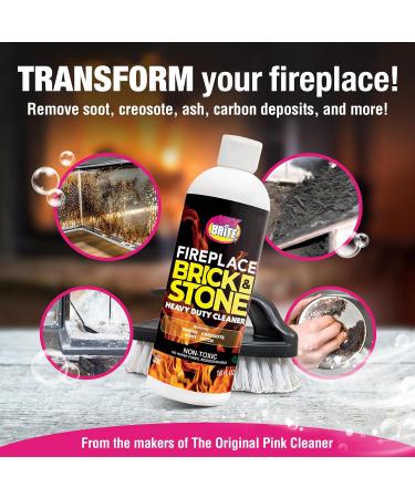 Quick N Brite Fireplace Gel Cleaner Kit - Nonabrasive 16 oz Ideal for Brick Stone Tile & Marble - Made in the USA - Buy Online on GoSupps.com