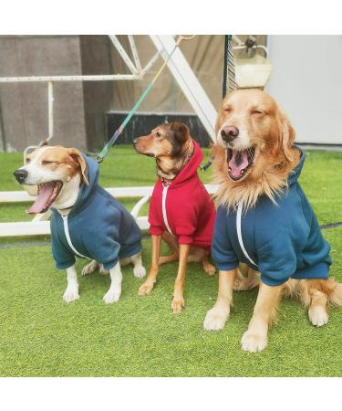 ARUNNERS Extra Large Blue Dog Hoodie Zip Up Sweater for Big Dogs - 5X-Large - Buy Online on GoSupps.com