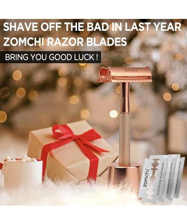 Women's Butterfly Open Safety Razor Set with Stand - Rose Gold, Plastic-Free Blades - 1 Count - Buy Online on GoSupps.com