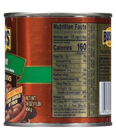 Bush's Best Onion Baked Beans 16 oz - 12 Pack | Delicious Baked Beans with Onion Flavor - Buy Online on GoSupps.com