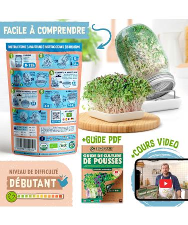 ZenGreens - Organic wheat seeds - Choose between 10g 200g and 500g - Wheat seeds with germination rate above 97% - Microgreens - Buy Online on GoSupps.com