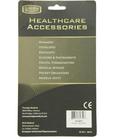 Prestige Medical 5-Pocket Organizer in White | Durable & Stylish Nursing Supplies for Professionals | Shop Internationally - Buy Online on GoSupps.com