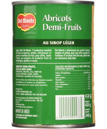 Del Monte Abricots Demi-Fruits au Sirop L ger 420 g - Buy Online on GoSupps.com