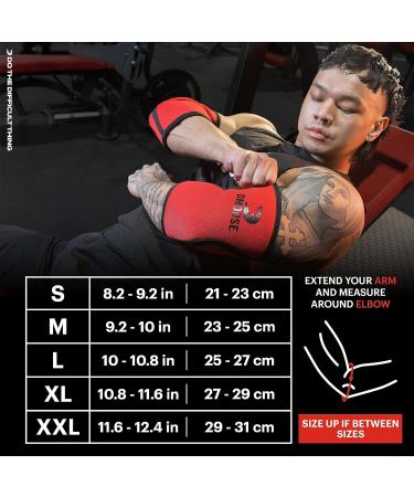 5mm Neoprene Elbow Sleeves for Weightlifting | USPA Approved | Tendonitis Relief | Small Black-Pink - Buy Online on GoSupps.com