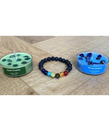 Serenity Crystals Chakra Candle Set - Crystal Infused Candles for Meditation, Healing, Wellness - Perfect Gift for Yoga & Meditation Enthusiasts - Buy Online on GoSupps.com