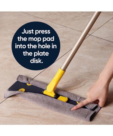 Yocada Dust Mop Microfiber 57 Inch Telescopic Floor Mop with 3 Mop Pads - Wet & Dry Cleaning for Hardwood, Tile, Laminate - Gray - Buy Online on GoSupps.com