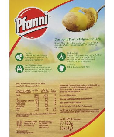 Pfanni Stamping Potatoes - Almost Homemade German Potatoes | 6x183g - Perfect for Delicious Potato Dishes - Buy Online on GoSupps.com