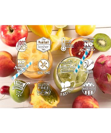 Smartfruit Harvest Greens + Detox Smoothie Mix - 100% Real Fruit Pure, Non-GMO, Vegan - 48 Fl. Oz Family Size (2 Pack) - Buy Online on GoSupps.com