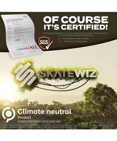 SKATEWIZ Adult Skateboard Pads Set - Elbow Pads and Wrist Guards for Skateboarding, Rollerblading, Scooter, Bicycle - Black M/L - Buy Online on GoSupps.com