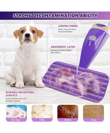 Microfiber Reusable Mop Pads for Swiffer Wet Jet - 4 Pack Purple - Buy Online on GoSupps.com