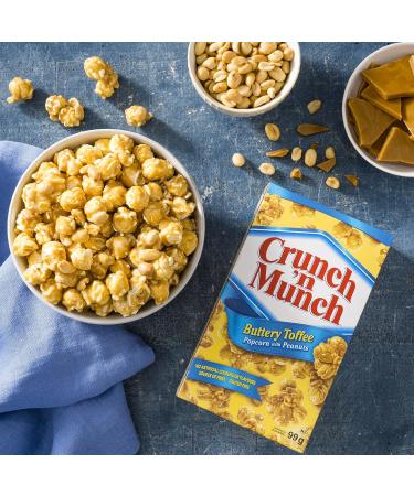 Crunch 'n Munch Buttery Toffee Peanut Popcorn (12 x 99 gram cartons) Buttery Toffee 1.19 kg (Pack of 1) - Buy Online on GoSupps.com