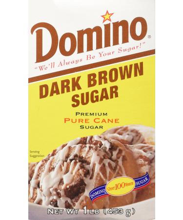 Domino Pure Cane Dark Brown Sugar 1lb 1 Pound (Pack of 1)
