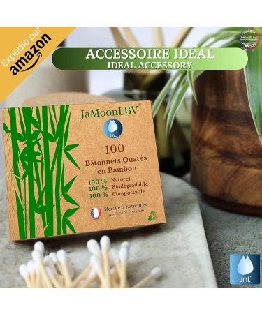 Bamboo Cotton Buds | JaMoonLBV JmL French Brand | 1000 Cotton Buds | Biodegradable & Compostable - Buy Online on GoSupps.com