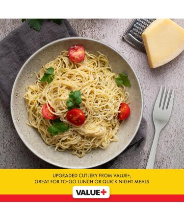 Value Plus (1000 Count) White Disposable Fork Medium Weight Polypropylene Cutlery for Birthday Party Picnic Barbecue Ideal for Office & Take Away - Buy Online on GoSupps.com