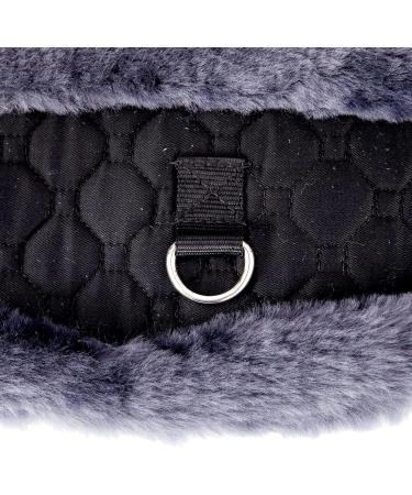 Merauno Lamb Wool Moon Belt Saddle - Anatomically Concave Short Dressage Belt in Nature Black Brown Anthracite (75cm) - Premium Merino Wool for Enhanced Slip Resistance - Buy Online on GoSupps.com