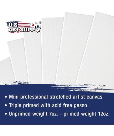 U.S. Art Supply Mini Stretched Canvas Set - Square Assortment (8 Canvases in Various Sizes) 10-Ounce Primed for Painting - Buy Online on GoSupps.com
