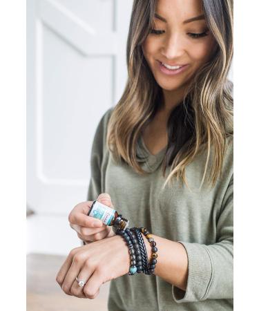 Buy Wild Essentials Turquoise & Hematite Lava Stone Essential Oil Diffuser Bracelet - Aromatherapy Jewelry for Men & Women - Expandable Up to 8 Inches - Buy Online on GoSupps.com