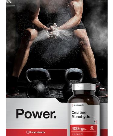 Horb ach Creatine Monohydrate 5g - 225 Capsules | Non-GMO & Gluten Free | Premium International Shipping - Buy Online on GoSupps.com