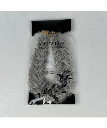 TOECWEGR Extensions Headband Hair Band Braided Classic Chunky Wide Plaited Wedding Fluffy Braids Wig Women Girl Beauty Accessory (Silver) - Buy Online on GoSupps.com