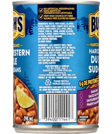 Bush's Best Bush's Southwestern Style Pinto Beans 398 Ml 398 milliliters Southwestern Style Pinto Beans 398 ml (Pack of 1) - Buy Online on GoSupps.com