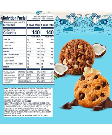 Famous Amos Wonders of the World Cookies Variety Pack - Belgian Chocolate Chip and Philippine Coconut | 36 Individually Wrapped Snacks - Buy Online on GoSupps.com
