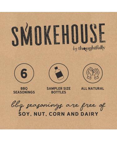 Smokehouse by Thoughtfully collection d assaisonnements pour barbecue-Coffret 6 saveurs avec les pices BBQ Cajun Mexican et Southwest Chili Salt Garlic Chilli et BBQ Caribbean. 25 ml chacun - Buy Online on GoSupps.com