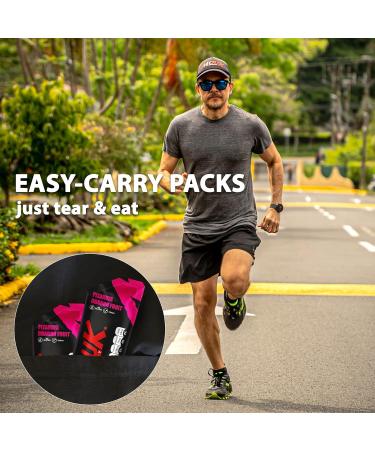 MOUK Energy Workout Gel - All Natural Dragon Fruit Flavor Vegan & Gluten Free 10 Pack | Easy Digestion Essential Electrolytes Chia Seeds - Buy Online on GoSupps.com