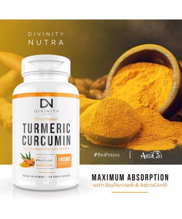 Turmeric Curcumin Supplement with BioPerine & C3 Complex - 120 Veggie Capsules | Anti-Inflammatory Joint Support - Max Strength 95% Curcuminoids | 2 Month Supply - Buy Online on GoSupps.com