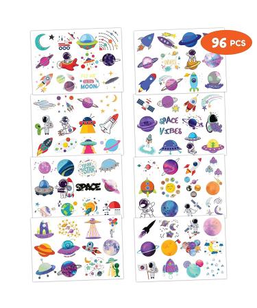 Galaxy Temporary Tattoos for Kids - Outer Space Birthday Party Decorations & Supplies - Buy Online on GoSupps.com