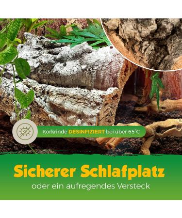 Kork-Deko Cork Bark Half-Round 30 cm (Rodent Reptile Vivarium) cork wood tree oak 12 cm | cleaned & sanitised - Buy Online on GoSupps.com