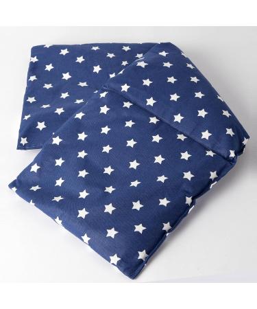 3-Chamber Spelt Pillow 50x20cm - Blue Stars Grain Pillow | Heat & Cold Pad - Buy Online on GoSupps.com