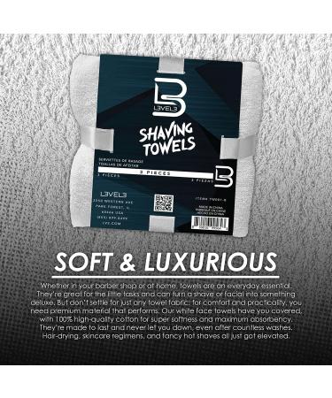 Level 3 Face Towels - White Cotton Cloth for Barbers & Salons - Soft, Light, Absorbent - Buy Online on GoSupps.com