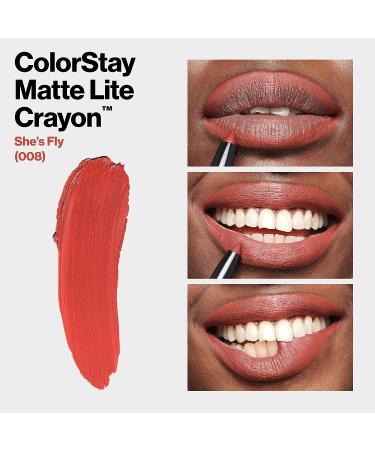 REVLON ColorStay Matte Lite Crayon Lipstick - She's Fly | Smudgeproof, Water-Resistant Non-Drying Lipcolor - Buy Online on GoSupps.com