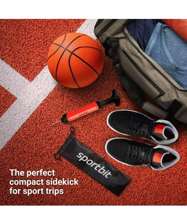 SPORTBIT Ball Pump with Needles, Nozzle, Extension Hose & Pouch - Ideal for Sports Balls, Basketball, Volleyball, Football, Soccer, Swim Inflatables - Buy Online on GoSupps.com